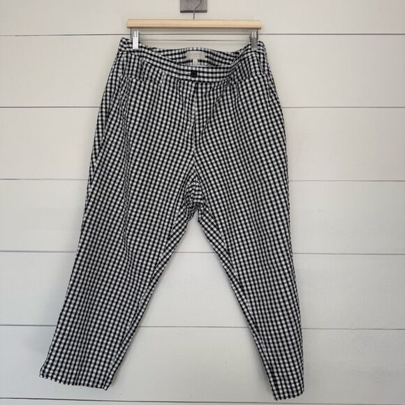 Talbots Women’s 18W Black White Gingham Checkered Pants - Picture 1 of 5